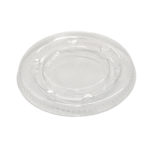 1 oz PET Fat Resistant Clear Flat Portion Cup Lid