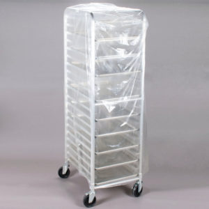 52" x 80" 0.65Mil LDPE Clear Bun Pan Rack Cover Bag