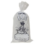 12" x 18" + 2" 10 lb LLDPE Clear Drawstring Ice Bag