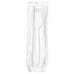 Medium Weight Wrapped Spork & Straw Cutlery Kit