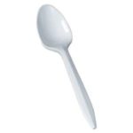 Bagged 7" Heavy Polystyrene White Teaspoon