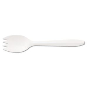 Individually Wrapped Medium Weight Polypropylene White Spork