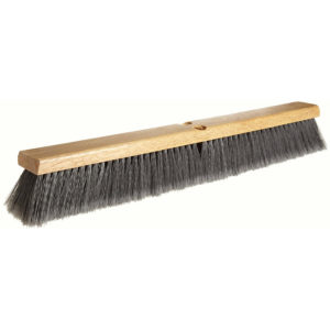 24" Floor Sweep Double Poly Fill Wood Block