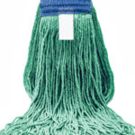 20 oz Cotton Cut End Wide Band Green Mop