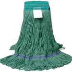 Medium Green Loop Cotton/Synthetic Blend Wide Band Mop