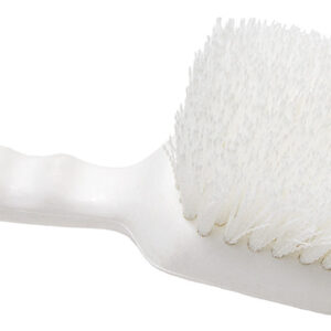 Short Handle White Scrub Brush with 8-1/2" Nylon Bristles