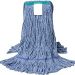 24 oz Value Cotton Cut End Wide Band Blue Mop